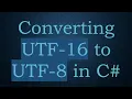 Converting UTF-16 to UTF-8 in C