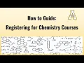 How to Register for Chemistry Appalachian State University
