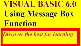 Learn Visual Basic 6 0 - Working with Message Box