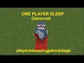 Players Sleeping Percentage NEW and EASY One Player Sleep