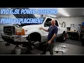 Power Steering Pump Replacement F250 F350 Super Duty and Excursion V10 6 8L Trucks