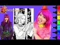 Coloring Mal Descendants 2 Auradon Coloring Page Prismacolor Markers KiMMi THE CLOWN