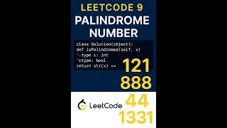 LeetCode 9 Palindrome Number in Python Easy Coding Tutorial for Beginners
