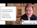 Minute Cryptic Clue for 2 Feb 2025 Film Oscar pocketed by shifty host 5