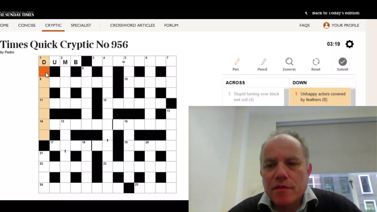 Solving the Quick Cryptic on 7th November