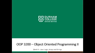 OOP3200 - F2020
