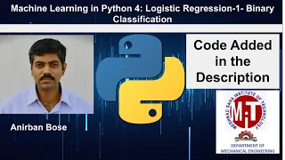 Machine Learning in Python 4 Logistic Regression-1 - Binary Classification