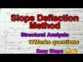 Slope Deflection Method Structural Analysis SA Civil Xpose