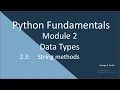 2 3 Python Fundamentals String Methods