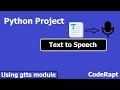 Python Project - Text to Speech Converter in Just 5 Minutes