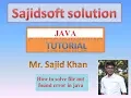 How to solve File Not Found error in java