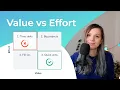 Value vs Effort method and Prioritization Matrix Explanation Example in Jira backlog