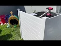 No Dig Air Conditioner Fence PVC Privacy Screen 2 Panels Trash Can Fence Swimming Pool Equipment