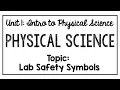 Physical Science Lesson Lab Safety Symbols updated