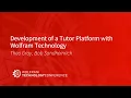 Development of a Tutor Platform with Wolfram Technology