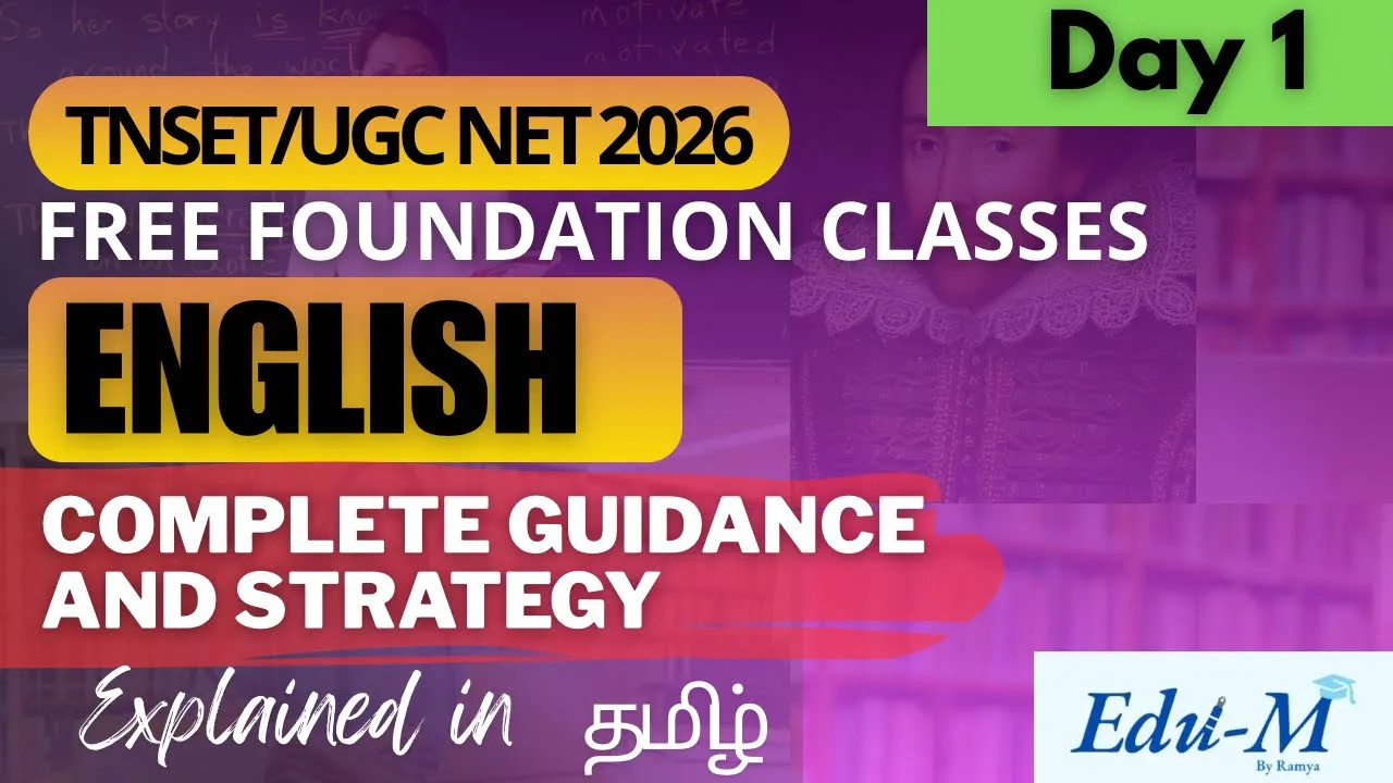 UGC NET / TNSET Paper 2 English | Foundation class| Complete Syllabus Discussion | Smart Strategies