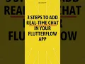 3 Steps to Add Real-Time Chat in Your FlutterFlow App FlutterFlow Tips