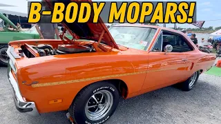 Mopar B-Body Muscle Cars Chrysler B-bodies at the Chrysler Nationals in Carlisle
