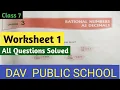 DAV Class 7 Maths Chapter 3 Worksheet 1 Rational Numbers As Decimals madhubanclasses