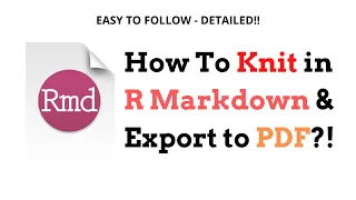 How To Knit In R Markdown in Format Easy Detailed