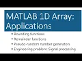 MATLAB 1D Array Applications