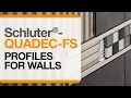 How to install tile accent trim on walls Schluter -QUADEC-FS profile