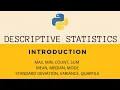 Descriptive Statistics - Introduction in Python Pandas Class 12 Informatics Practices