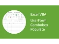 Excel VBA UserForm Combobox Populate using Rowsource and Range Name
