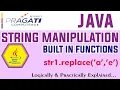JAVA String Manipulation Built in Functions str1 replace a e