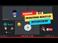 Senior Frontend Interview Top MNC Questions Mock