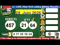 LIVE New York Lottery Midday Results 28 JUIN 2026 Win 4 Take 5 Numbers NY Lottery En Direc