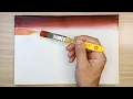 Alone at Sunset Acrylic Painting for Beginners
