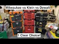 Klein ModBox vs MIlwaukee Packout vs Dewalt Toughsystem