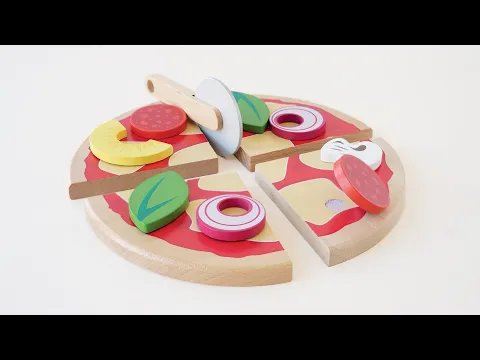 Pizza & Toppings with Slice Cutter