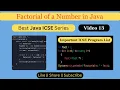 Java Program to Find Factorial of a Number Using For Loop Solved ICSE Class 10 Programs Hindi