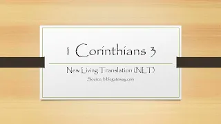 1 Corinthians 3 NLT