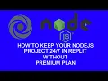 HOW TO KEEP YOUR REPLIT NODEJS PROJECT ONLINE FOR WITHOUT REPLIT PLAN