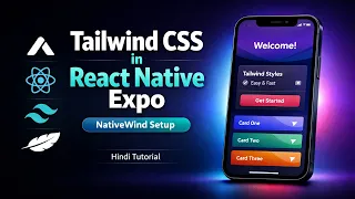 How to Setup Tailwind CSS in React Native Expo using NativeWind Setup Installation in Hindi