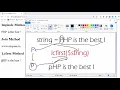 PHP Tutorial String Methods Implode Join Lcfirst Ltrim and Fprintf