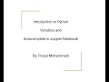 Introduction to Python Variables and Autocomplete in Jupyter Notebook