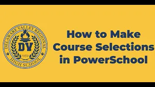 How to Make Course Selections in PowerSchool