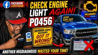 1 Thousand dollars Waisted Check Engine Light Back On for P0456 Here s what I did