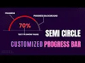 Semi Circle ProgressBar - Custom Half Circular ProgressBar Android Studio SemiCircleProgressBar