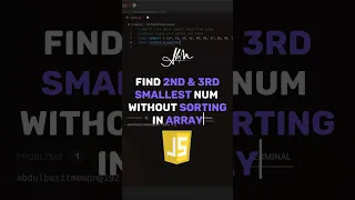 Find second smallest number in array javascript without sorting JavaScript Interview Questions