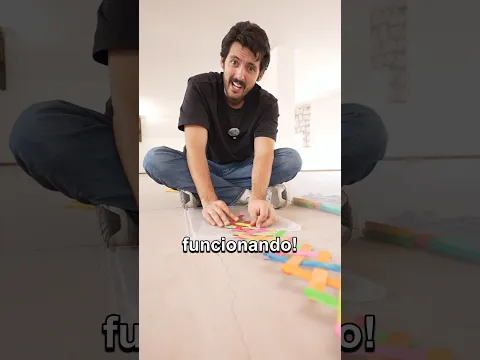 Construí un dominó gigante de palitos