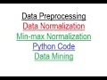 Data Preprocessing - Data Normalization Python code