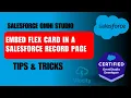 Embed Vlocity Omni Studio Flex Card into the Salesforce Record Page