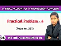 11th accounts chapter 9 practical problems 4 final account of a proprietary concern page no 321