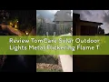 Review TomCare Solar Outdoor Lights Metal Flickering Flame Torches Waterproof Heavy Duty Pathway Lan