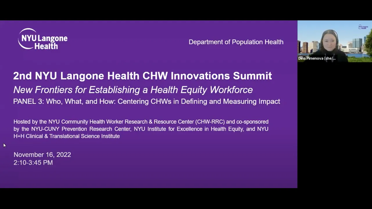 New Frontiers for Establishing a Health Equity Workforce: Panel 3